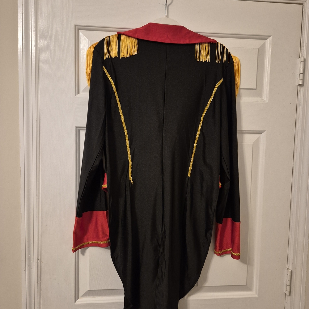 Black and Red Women's Jacket with Gold Accents - Picture 5 of 10